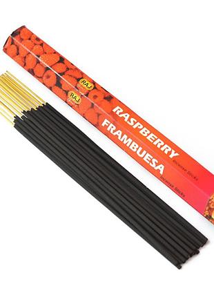 Ароматические палочки raj raspberry (шестигранник) малина , благовония