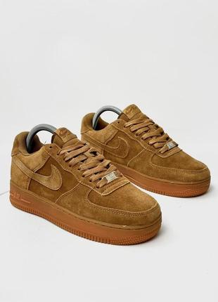 Кросівки nike air force (замша) camel color1 фото