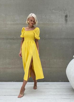 Очаровательное желтое летнее платье 🤍☀️3 фото