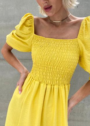 Очаровательное желтое летнее платье 🤍☀️9 фото