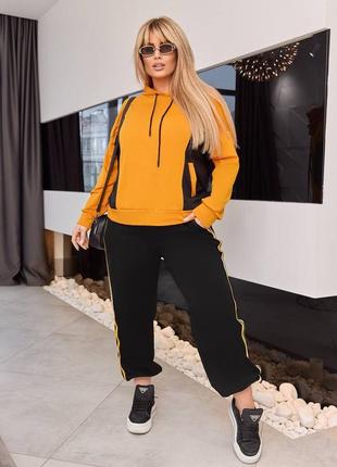 Жіночий костюм спортивний двійка (штани + худі) розміри 46-48, 50-52, 54-56, 58-60 ( мод:856.сев)