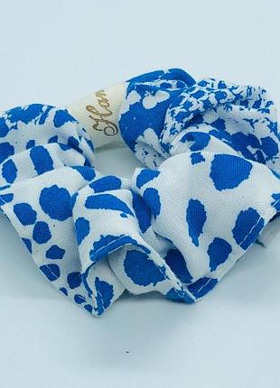 Резинка для волос голубая