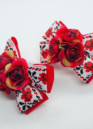 Школьные бантики нарядные бантики для первоклашки бантики для девочки под вышиванку