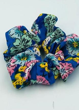 Резинка для волосся скранч для волосся з квітковим принтом