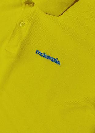 Мужская жёлтая футболка с воротником / mckenzie / поло / мужская одежда / чоловічий одяг /4 фото