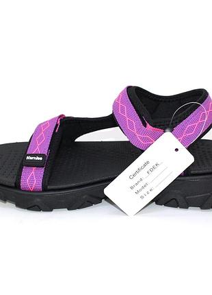 Сандалии 112385 спортивные, босоножки текстильные на толстой подошве