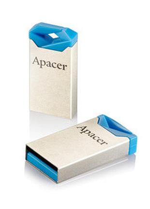 Флеш-накопичувач usb 32gb apacer ah111 silver/blue (ap32gah111u-1)