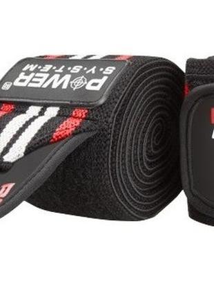 Бинти на коліна power system ps-3700 knee wraps red/black (пара)