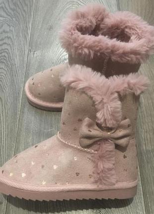 Primark,уги,сапожки зимові,ботінки з бантиком для дівчинки 27р.
