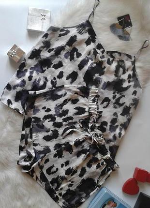 Сіра леопардова піжама primark