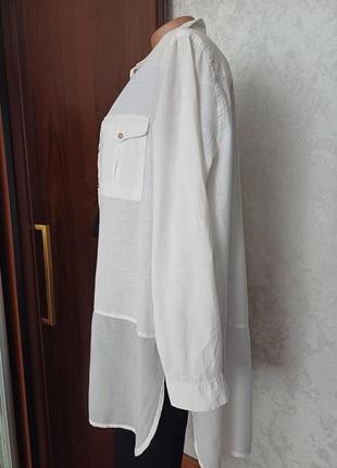 Трендова сорочка,розмір 14, river island,бавовна, по низу віскоза5 фото