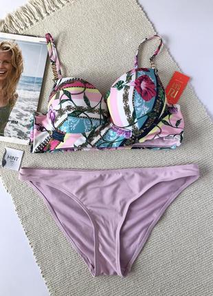 Купальник бюстгальтер с пуш-ап