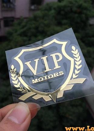 Авто значок vip motors наклейка на машину двері