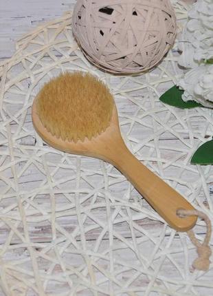 Масажна щітка для тіла з натуральної щетини для сухого масажу антицелюлітна англія