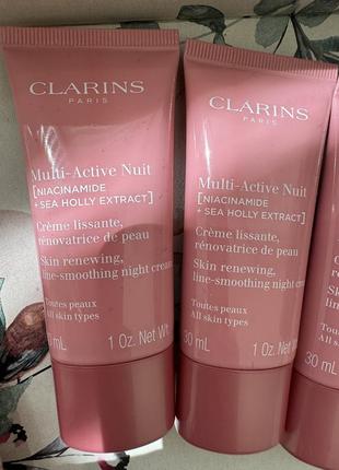 Нічний відновлюючий і захисний крем для обличчя від clarins