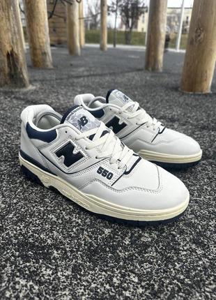 Кросівки new balance 550 (white & navy)5 фото