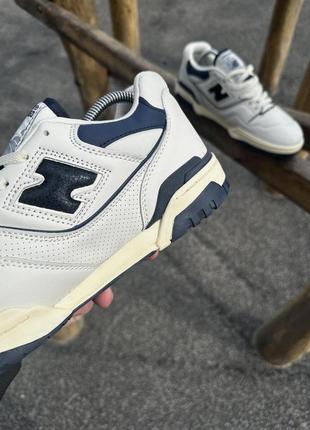 Кросівки new balance 550 (white & navy)7 фото