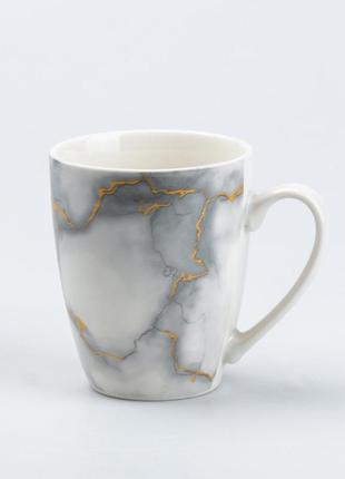 Столовий сервіз тарілок та чашок на 6 персон керамічний сірий4 фото