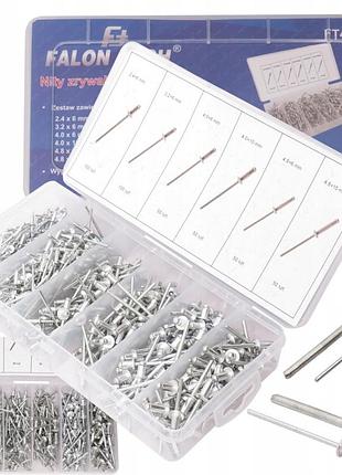 Заклёпки нитиевые , набор заклёпок 400шт.(d=2.4;3.2;4;4.8mm)falon tech