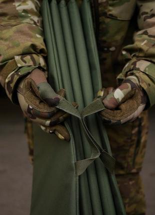 Каремат тактичний розкладний армійський військовий килимок-сидіння для військових зсу оліва ve-3310 фото