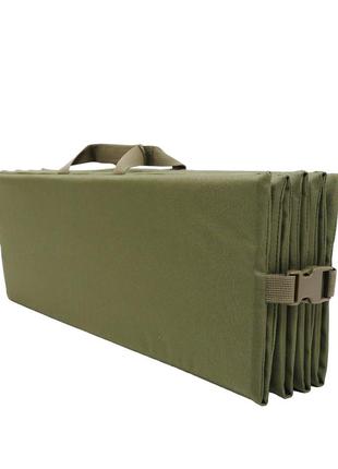 Каремат тактичний розкладний армійський військовий килимок-сидіння для військових зсу оліва ve-332 фото
