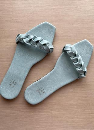Шльопанці блакитно-лазурні jak shoe studio