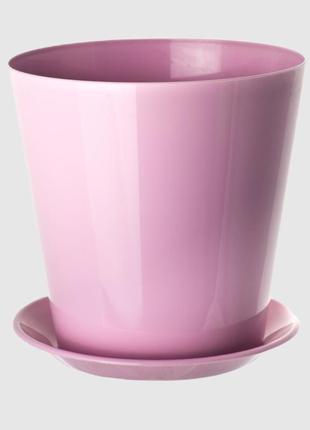 Вазон вулкано 22 см 5,5 л бледно-розовый