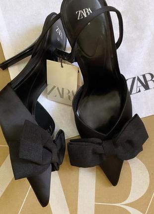 Сатиновые слингбеки лодочки от zara