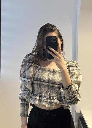 Блуза з рукавами фанаріками zara