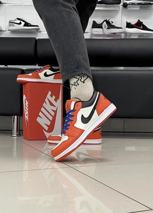 Кросівки nike air jordan 1 low (orange)6 фото