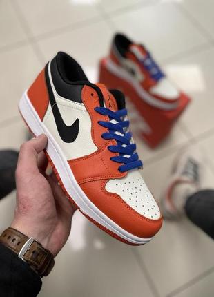 Кросівки nike air jordan 1 low (orange)1 фото