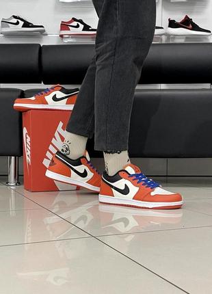 Кросівки nike air jordan 1 low (orange)7 фото