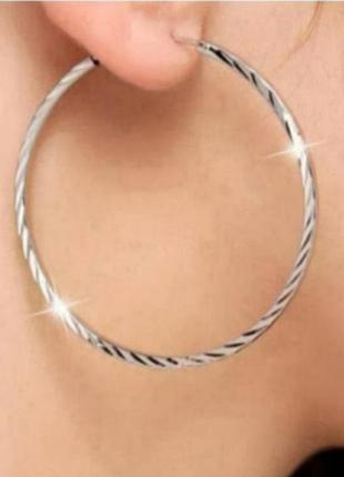 Сережки кільця срібло великі silver original ♥️