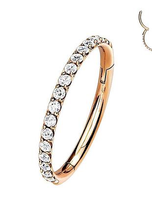 Титанове кільце-клікер для пірсингу / золотий колір