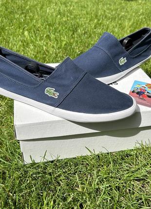 Чоловічі сліпони макасини lacoste marice bl 2 cam сині топ сайдери