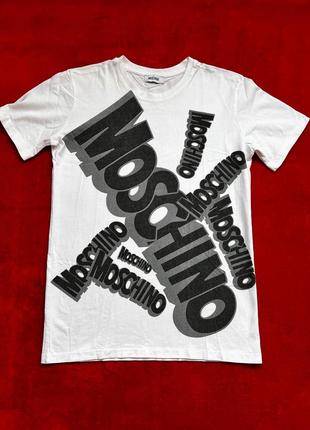 Белая футболка moschino