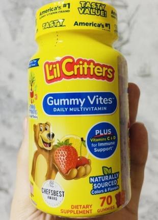 🍓l'il critters, 🫐gummy vites, 🍊вітаміни для дітей, 🍇70 ведмедиків🍒 07/25