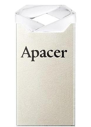 Флеш-накопичувач usb 32gb apacer ah111 silver/crystal (ap32gah111cr-1)