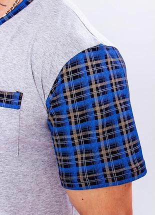 Легка піжама бавовняна чоловіча, комплект костюм домашній чоловічий шорти і футболка8 фото