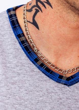 Легка піжама бавовняна чоловіча, комплект костюм домашній чоловічий шорти і футболка9 фото