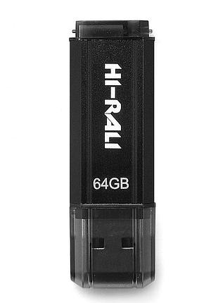 Флеш-накопичувач usb 64gb hi-rali stark series black (hi-64gbstbk)