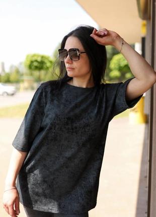 Стильна футболка оверсайз жіноча , oversize футболка для жінок мраморна, модна футболка варка, трендова футболочка