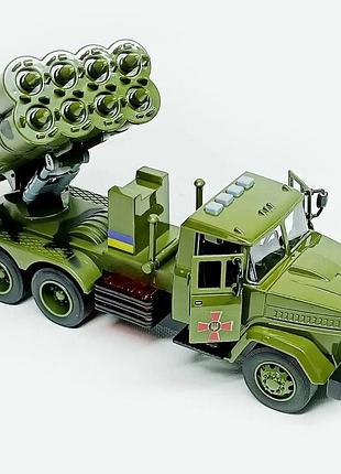 Іграшкова військова машина краз із ракетною встановкою застосункупового вогню4 фото