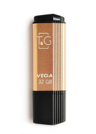 Флеш-накопичувач usb 32gb t&g 121 vega series gold (tg121-32gbgd)