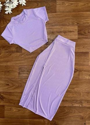 Костюм прямая женская юбка миди разрез длинный облегающий карандаш длинная укороченный...