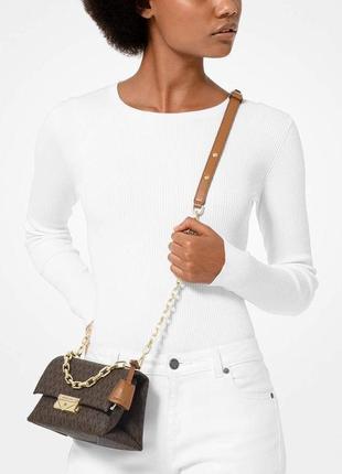 Коричнева сумка michael kors cece extra small