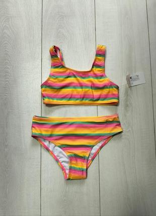 Купальник для девочки оранжевый в полоску primark 128, 134, 140, 146, 152, 158, 164, 166см