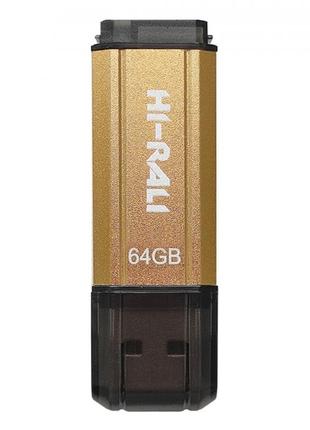 Флеш-накопичувач usb 64gb hi-rali stark series gold (hi-64gbstgd)