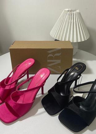 Босоножки, туфли, мюли на каблуке zara🤍