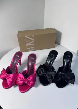 Босоножки, туфли, мюли на каблуке zara
